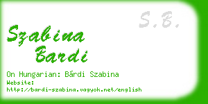 szabina bardi business card
