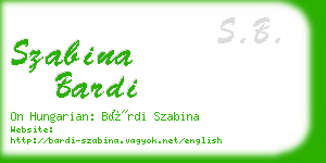 szabina bardi business card